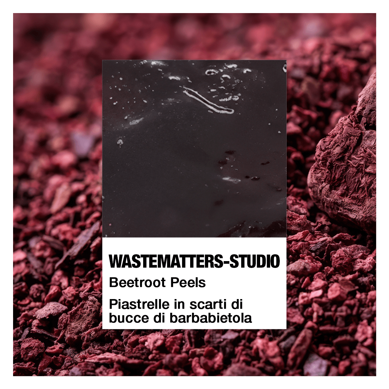 wastematters beetroot peels waste tiles